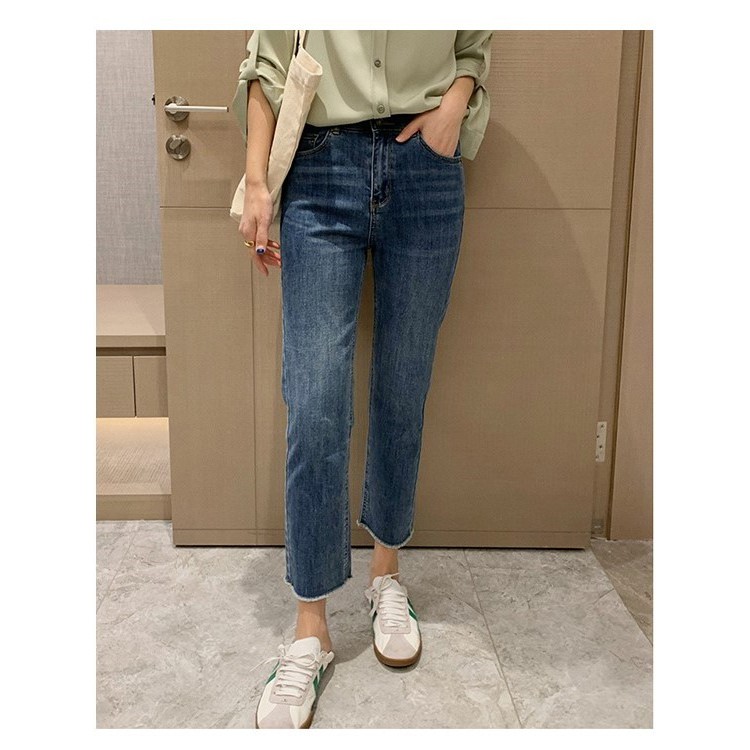 QUẦN JEANS KATY XANH ĐẬM | CẠP CAO 2 NÚT | ỐNG ĐỨNG | BigBuy360 - bigbuy360.vn