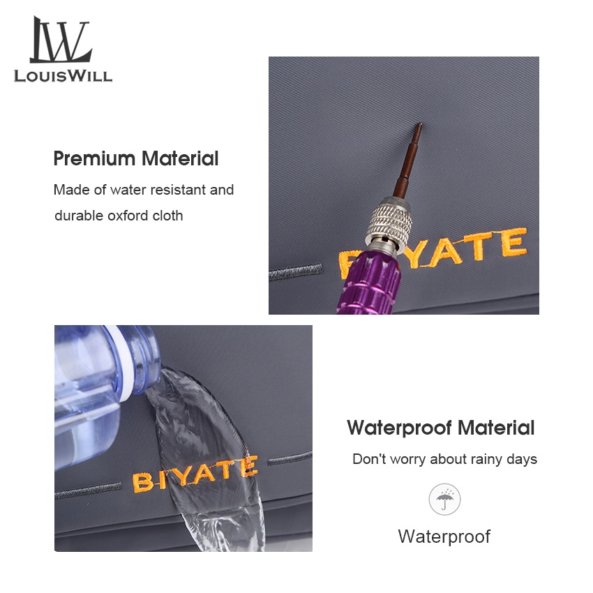 Túi Đeo Chéo LouisWill Vải Oxford Chống Trộm Chống Thấm Nước Thời Trang Đường Phố Cho Nam