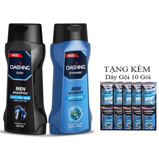 Combo 2 Chai Dầu Gội Cho Dành Cho Nam Giới Dashing (180g*2)+Tặng kèm dây gội 10 gói