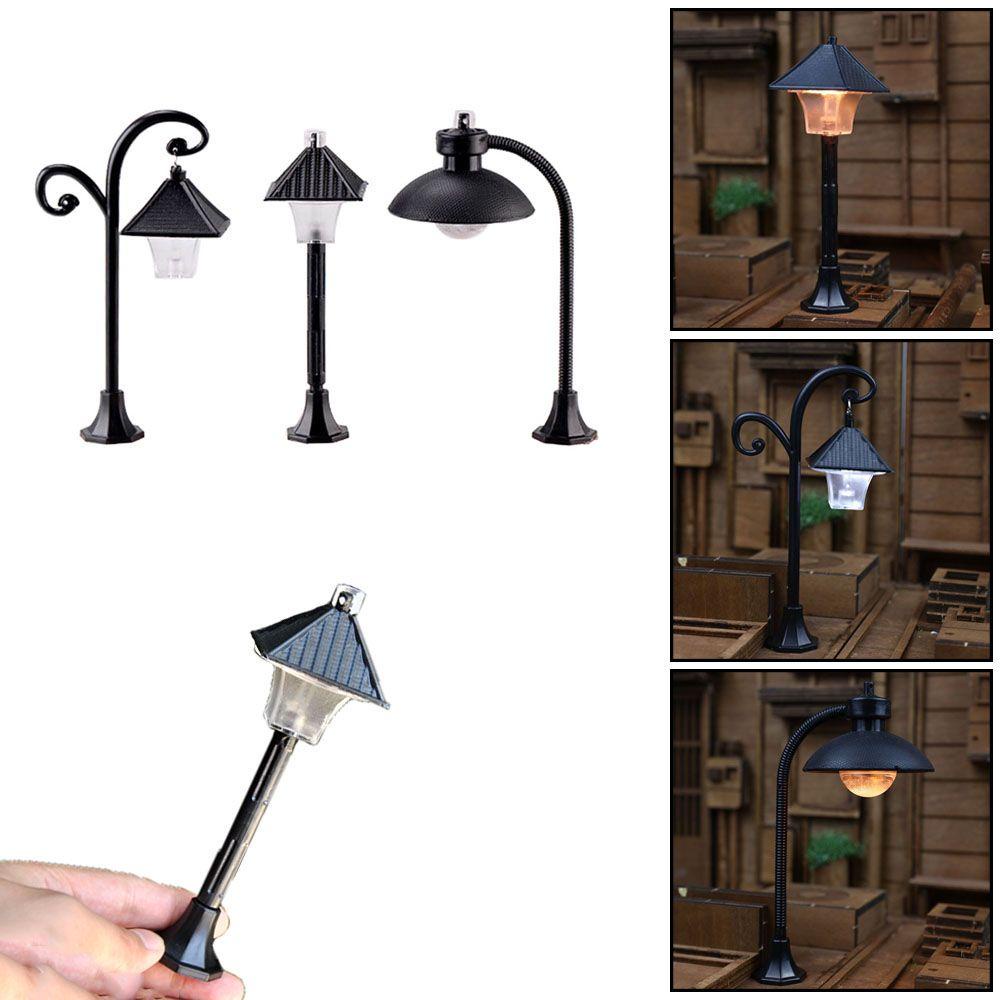 BORAG Mô Hình Đèn Đường Mini Phong Cách Vintage Dùng Trang Trí Tiểu Cảnh