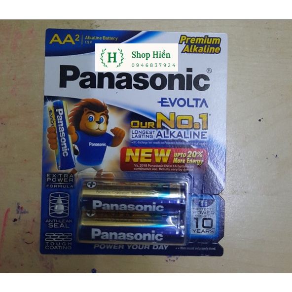 Hộp 12 vỉ Pin kiềm AA Panasonic Evolta - LR6EG/2B vỉ 2 viên