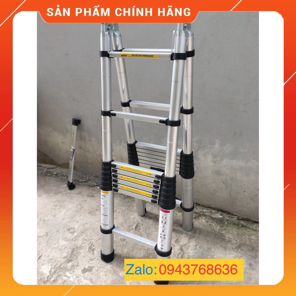 Thang Nhôm Rút NINDA Chữ A 5.6M (2.8M+2.8M) - BH 2 NĂM