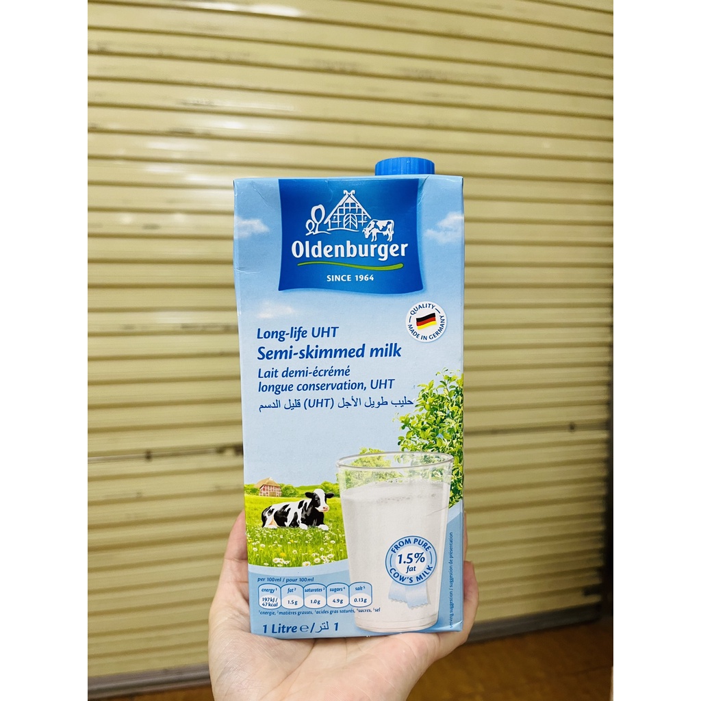 Sữa tươi nguyên kem OLDENBURGER thùng 12 hộp 1 lít - Đức