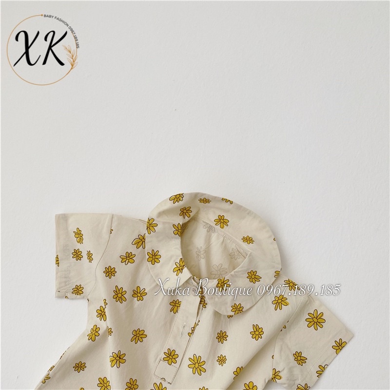 Bộ Quần Áo Cộc Tay Bé Gái 0-2 Tuổi Xuka Boutique Set Bộ Bé Gái Mùa Hè 2022