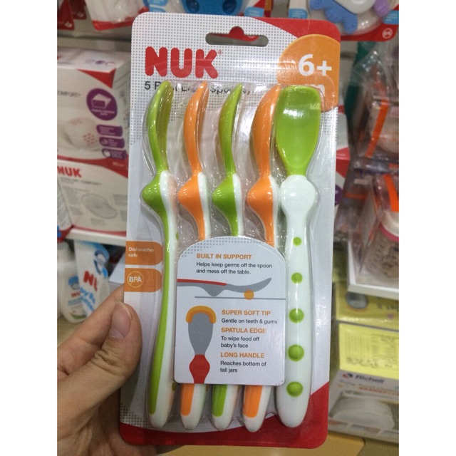 Bộ thìa mềm ăn dặm Nuk cho trẻ từ 6 tháng