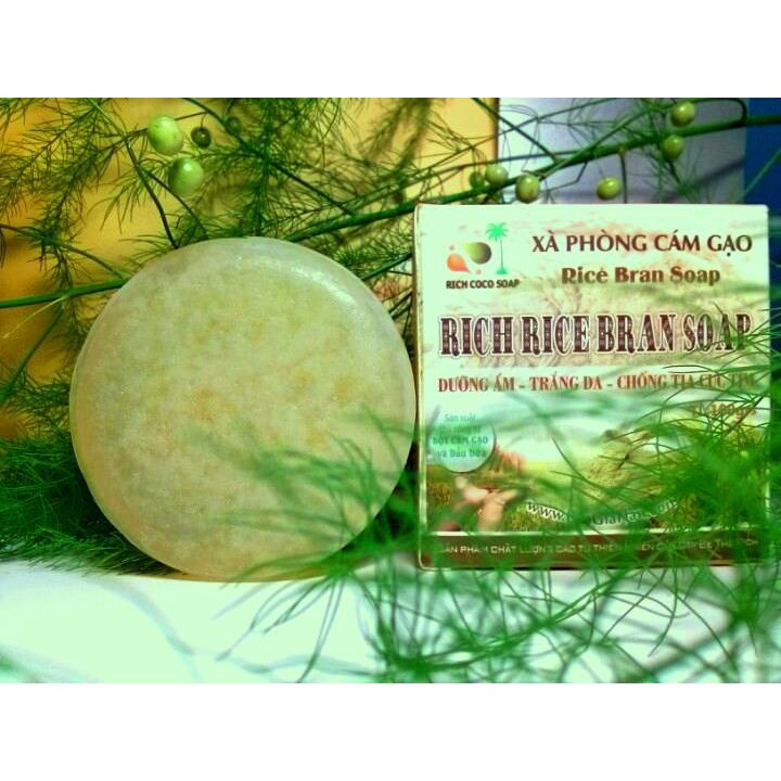 Xà phòng dầu dừa cám gạo dưỡng trắng sáng da, sạch mụn cám | BigBuy360 - bigbuy360.vn