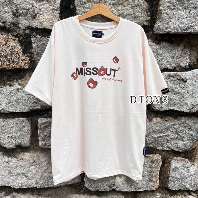 Áo Thun BEARMOJI MISSOUT Full Tag Vải Hãng 2 Màu Unisex Nam Nữ Kèm Video DIONS áo thun tay lỡ form rộng nam nữ missouts