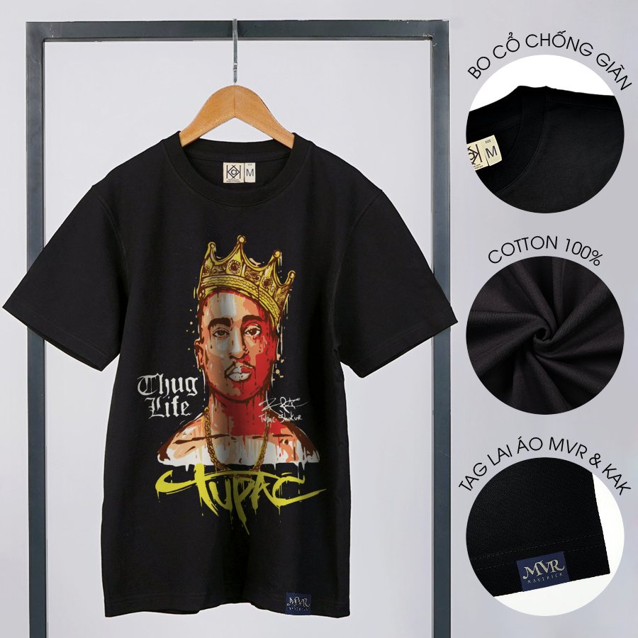 Áo thun trắng form rộng Hip hop phong cách chất MVR size rộng tee Mỹ BB4075