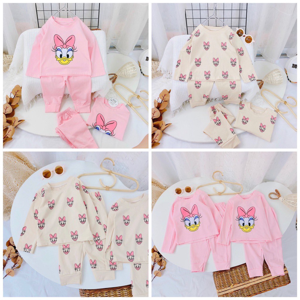 Bộ quần áo dài tay vịt dễ thương CHO BÉ GÁI 8-18Kg AM779 TTR91