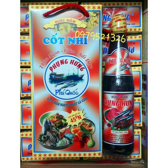 Nước mắm Phụng Hưng Phú Quốc chính hãng 45 đạm
