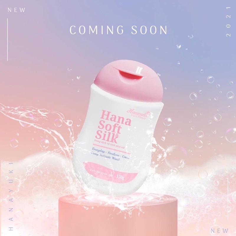 Dung dịch vệ sinh Hanayuki màu hồng VB Soft Silk - ddvs Hana phiên bản mới