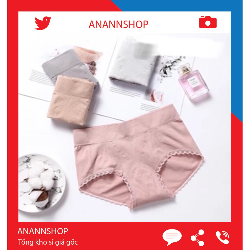 Quần Lót Nữ Gân Tăm Cotton Kháng Khuẩn Mềm Mịn Chống Viêm Dạng Đùi Co Dã 4 Chiều Cao Cấp Xuất Nhật 1888