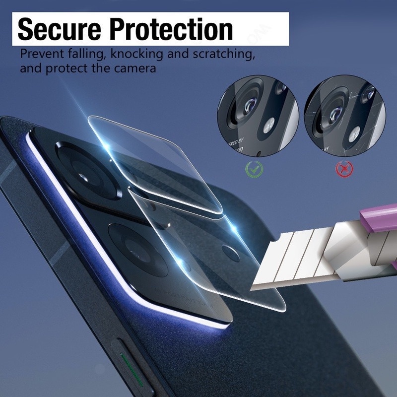 Miếng Dán Bảo Vệ Camera Sau Điện Thoại Chống Sốc Màu Đen Cho OPPO Reno 7Z 7 Pro 5G