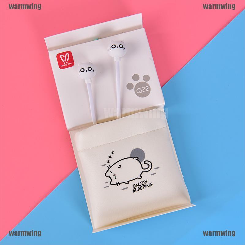 Tai Nghe Điện Thoại Hình Mèo Dễ Thương Có Dây Cho Trẻ Em