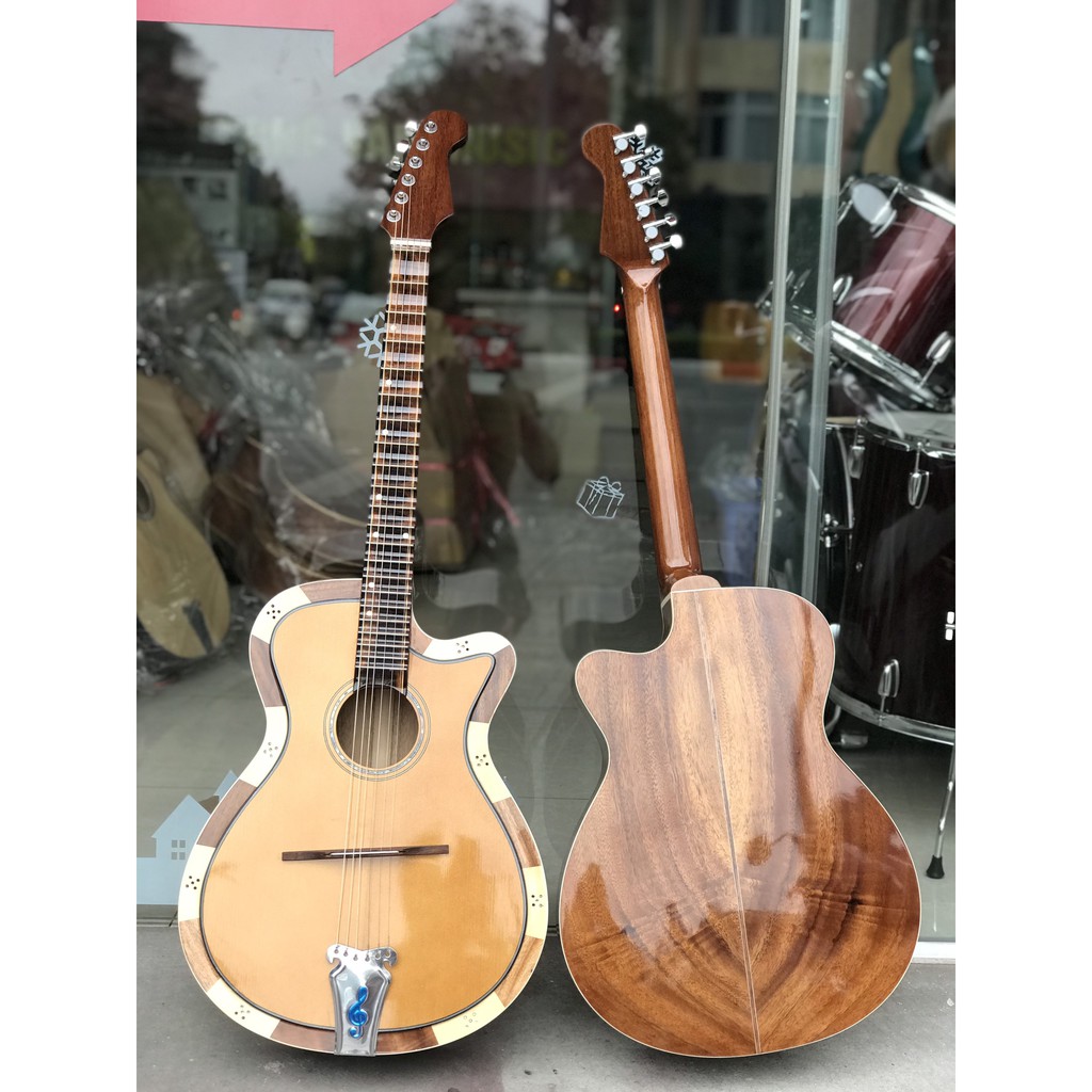 Đàn guitar cổ thùng phím lõm gỗ điệp