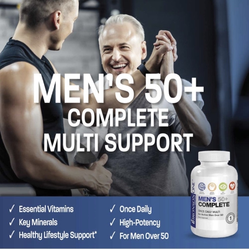 Vitamin tổng hợp cho Nam/ Nữ trên 50+ Bronson ONE Daily Mens 50+ Complete Multivitamin Multimineral 180 viên USA