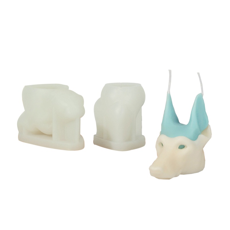 1 Bộ Khuôn Làm Nến / Xà Phòng / Sô Cô La Hình Động Vật Bằng Silicone DIY