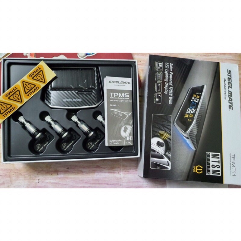 (SALE GIÁ SHOCK) Cảm biến áp suất lốp CHÍNH HÃNG Steelmate MT11 van trong - BH 3 NĂM CHÍNH HÃNG