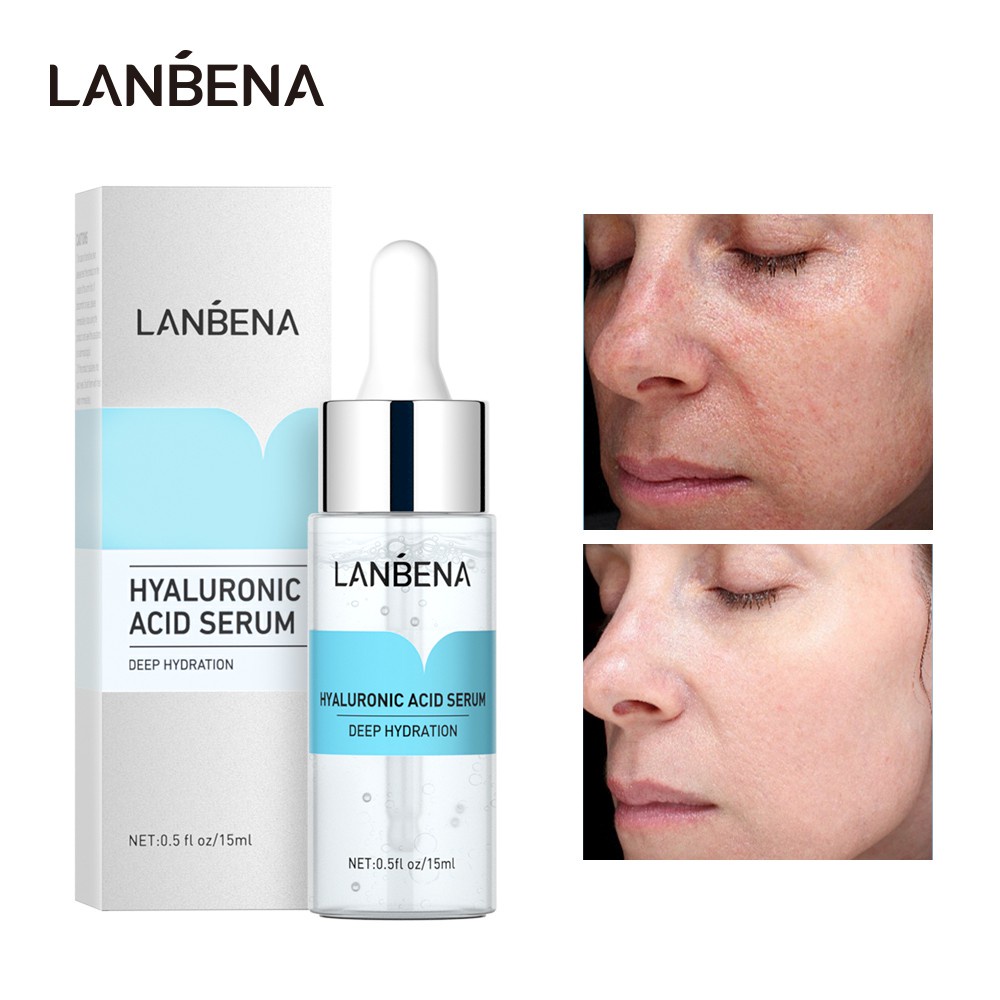 Serum Lanbena Chứa Hyaluronic Acid Dưỡng Ẩm Làm Trắng Da Chống Nếp Nhăn Và Lão Hóa Thể Tích 15ml