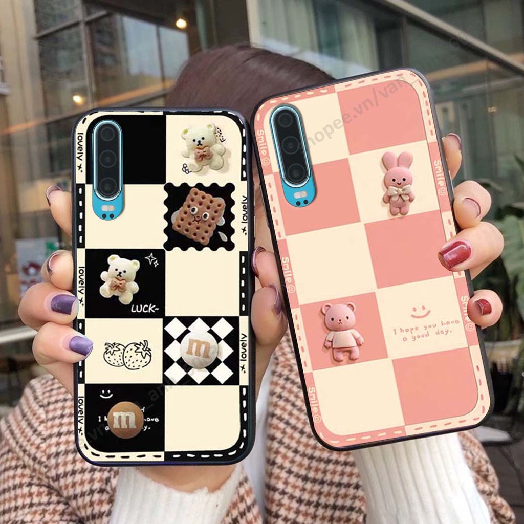 Ốp lưng Huawei P30 / P30 Pro hình gấu, kẹo dễ thương cute