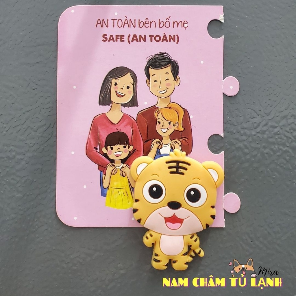 Nam Châm Tủ Lạnh 12 Con Giáp, PVC Con Hổ Tiger, Rồng Dragon, Cá Trang Trí Bàn Học, Bàn Làm Việc, Đính Note Mira-PVC79002