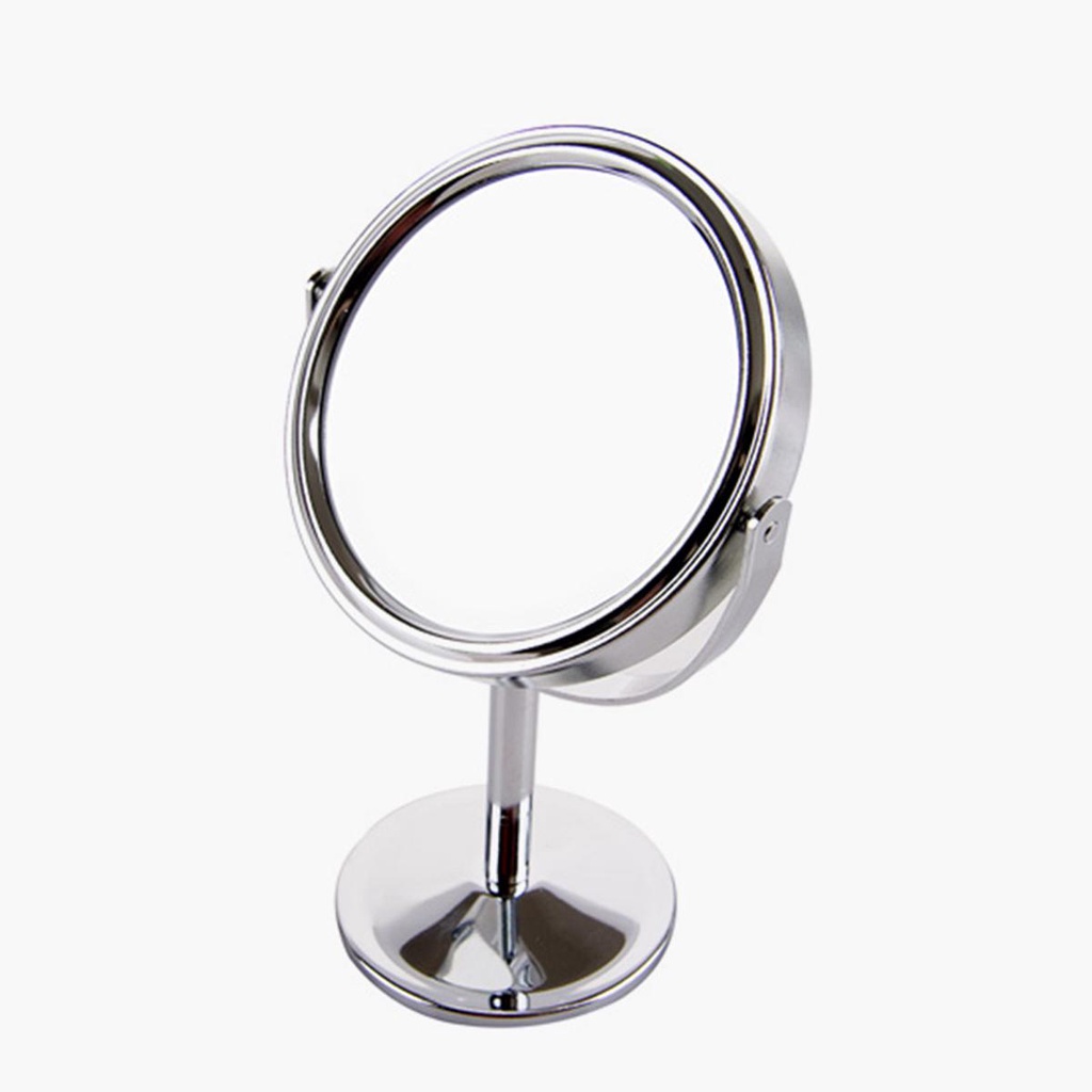 Gương Trang Điểm Inox Để Bàn Phóng Đại 2 Mặt Gương Cao Cấp VC