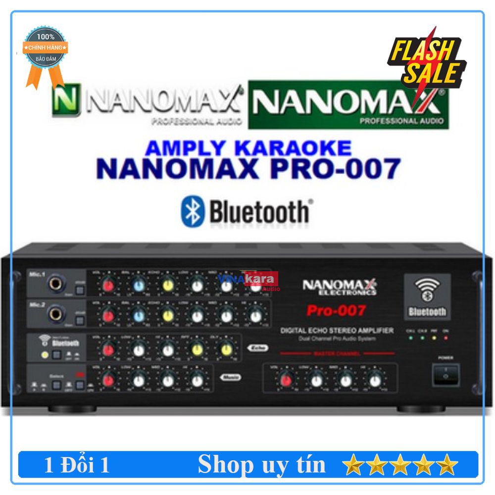 👌⚡🎤 Amply Musiton 16 sò lớn 600W, Amply Nanomax 007 CS 500W, sử dụng đôi loa 3 tấc, 4 tấc