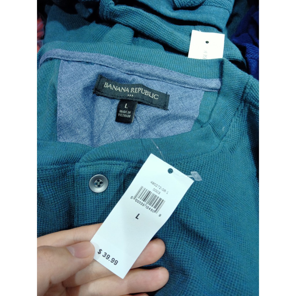 Áo thun nam dài tay BANANA REPUBLIC cổ tàu xuất xịn | BigBuy360 - bigbuy360.vn