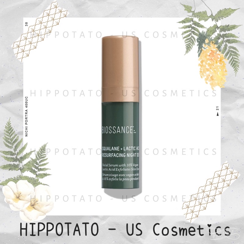 🌿 Biossance Squalane Lactic Acid Night Serum - Tinh chất dưỡng tái tạo da - Minisize 4ml