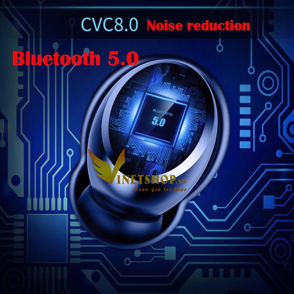 Tai Nghe Bluetooth 5.0 Cao Cấp TWS V11, Chống Nước IPX7, Âm Thanh Hifi,nút bấm Cảm Ứng Vân Tay, dock sạc 4000mAh -dc3622