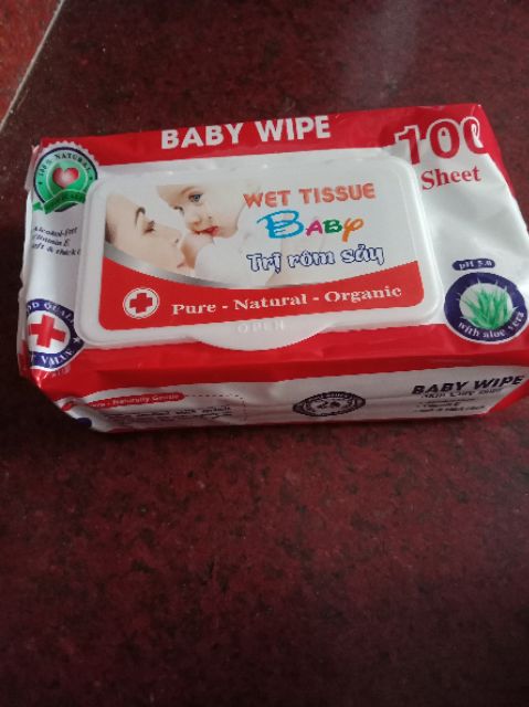 Gói khăn ướt Baby Thiên Phúc Vitamin E cho bé (100 tờ) Giá Tốt