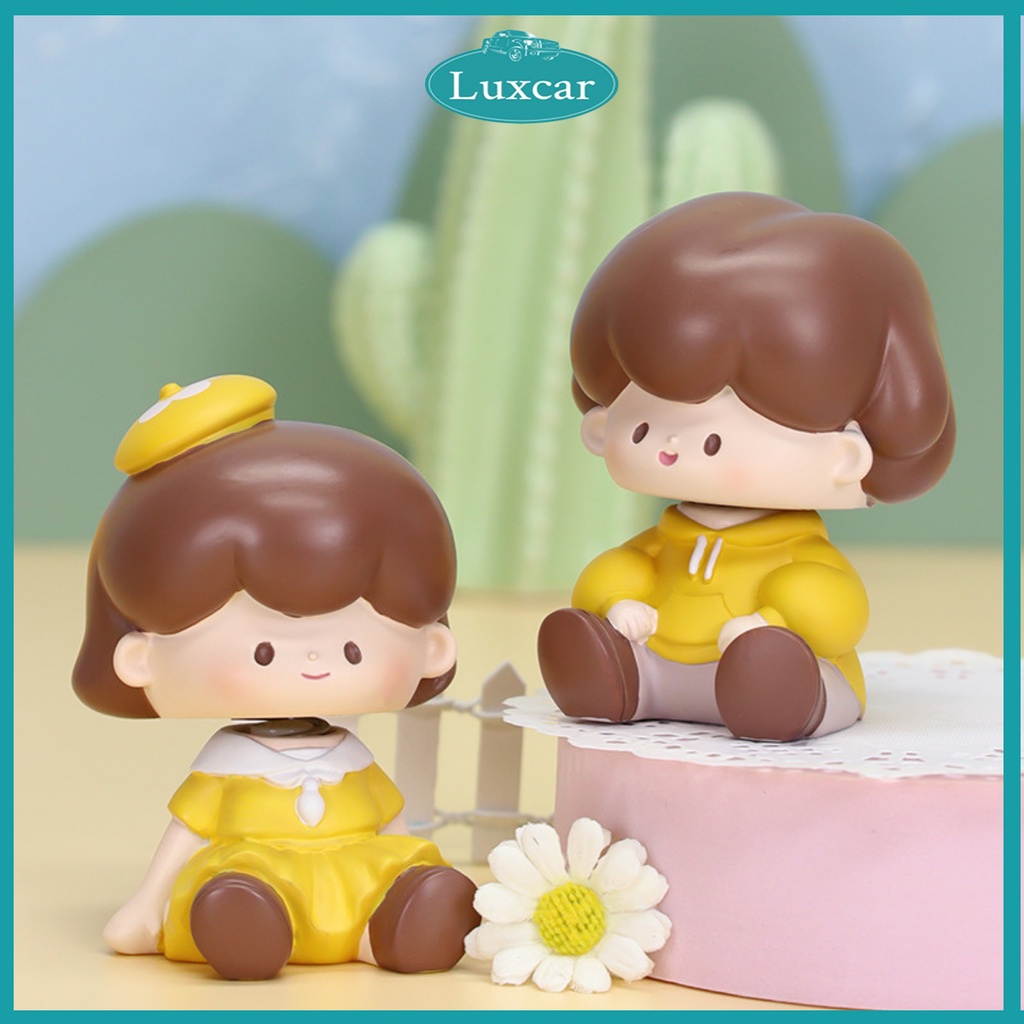 Cặp Đôi Búp Bê Lắc Đầu Trang Trí Bàn Làm Việc Taplo Ô Tô Siêu Cute - Phụ Kiện Decor Xe Hơi Luxcar Cao Cấp Giá Rẻ