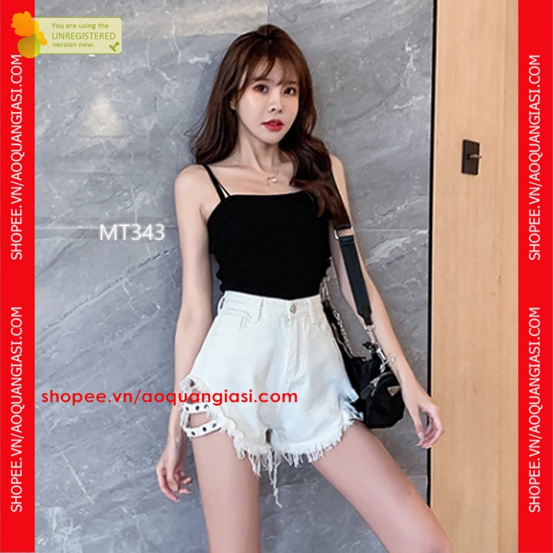 Quần short kaki rách phối mẫu 3 MT343