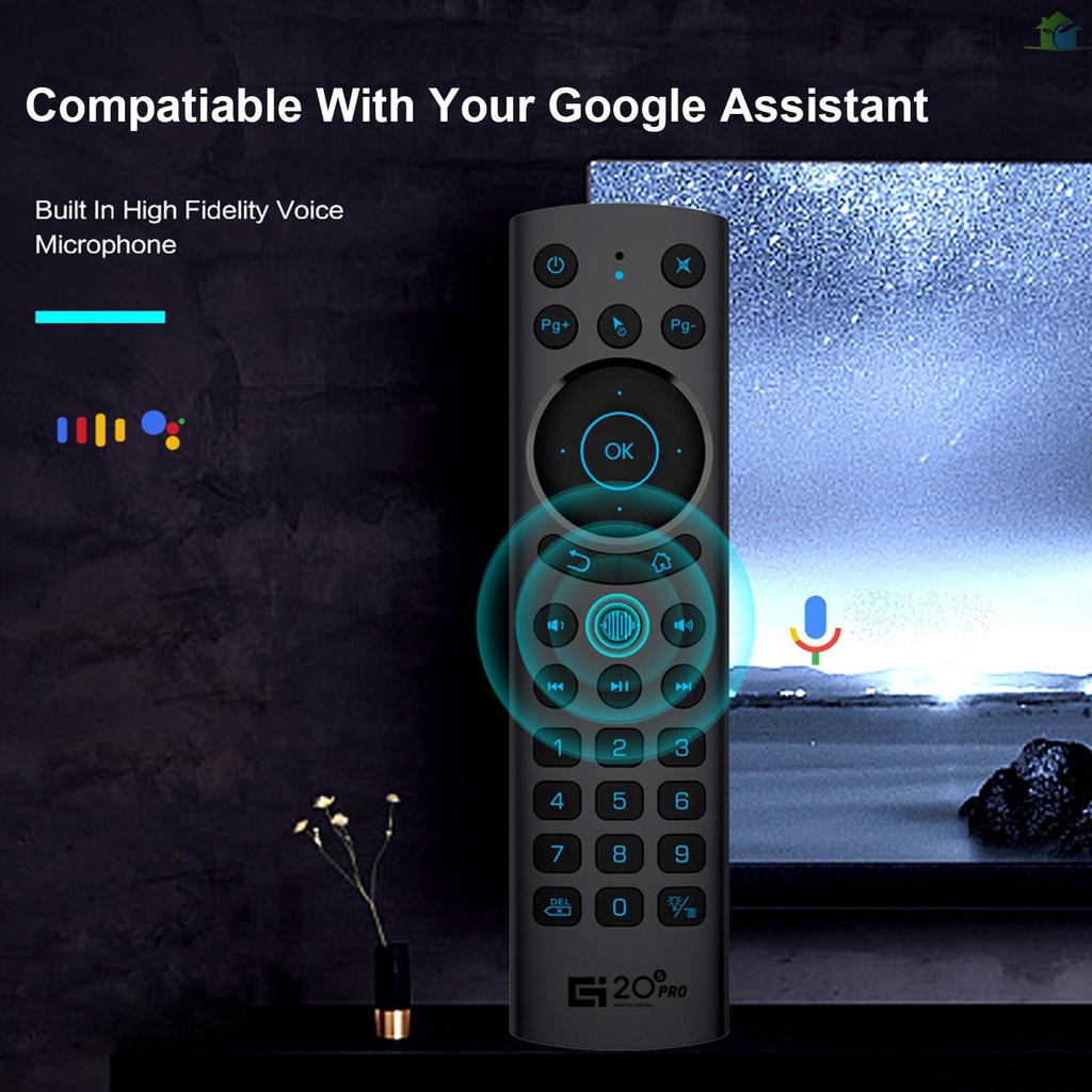 Chuột Không Dây G20S PRO BT 2.4G & BT5.0 Điều Khiển Từ Xa 6 Trục Quay Hồi Chuyển Giọng Nói Thông Minh Cho TV Thông Minh