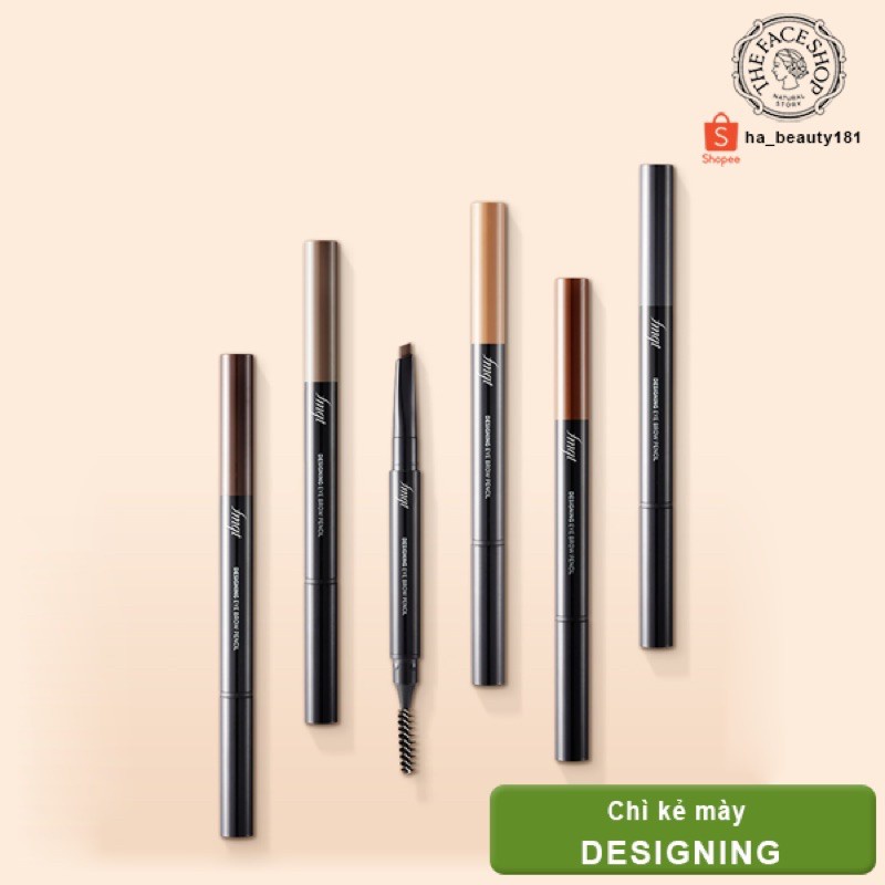 Chì kẻ mày trang điểm chân mày lông mày The Face Shop fmgt Designing Eyebrow Pencil 0.25g