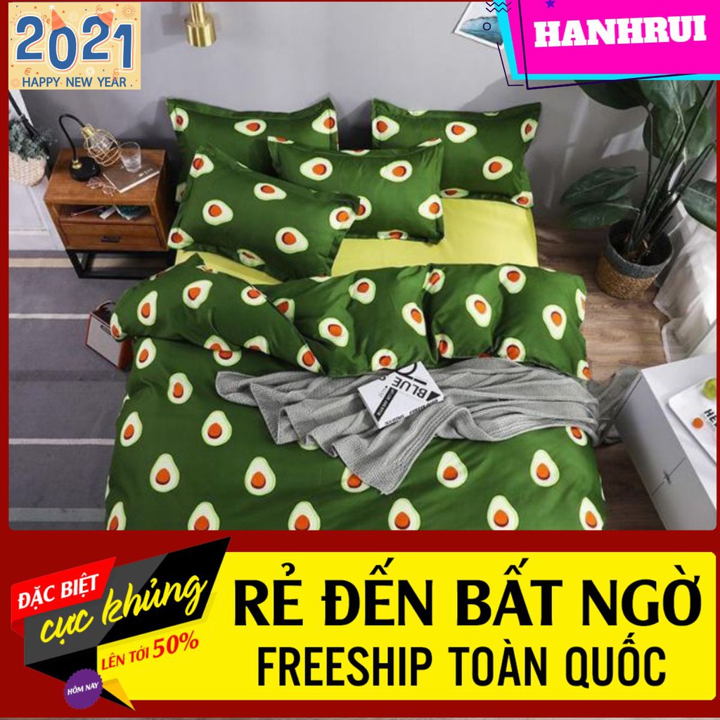 Bộ Drap Cotton Poly Vikona Áo Gối Mát Lạnh Hàn Quốc Tươi