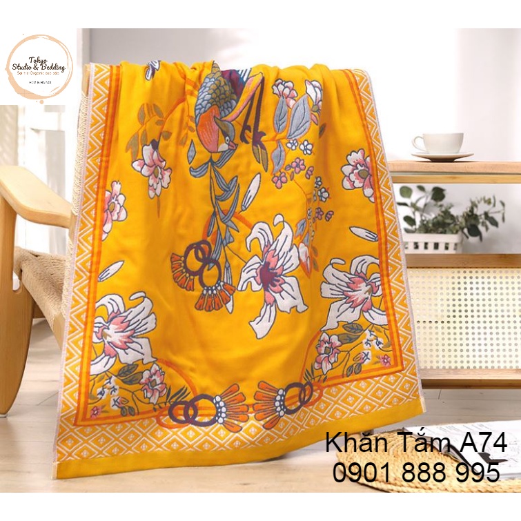 O14_Khăn tắm xô 100% Organic Cotton cao cấp (Size:140*70cm)