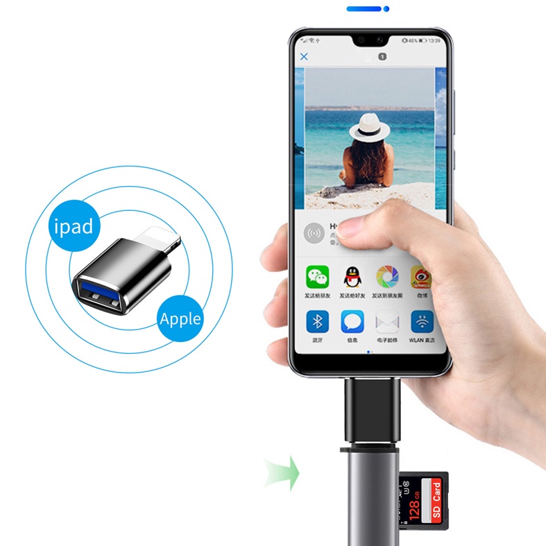 Đầu chuyển đổi Lightning sang USB 3.0 - OTG - Hợp kim cao cấp | BigBuy360 - bigbuy360.vn