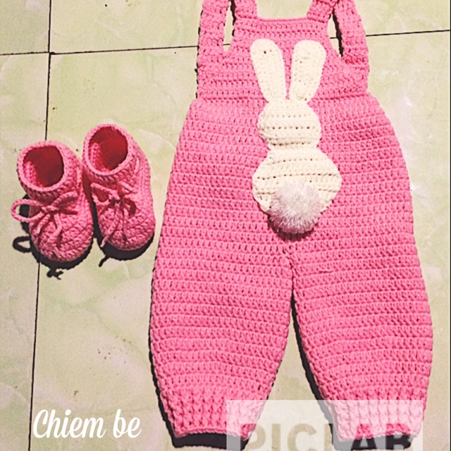 Freeship 99k TQ_Set yếm, giày thỏ