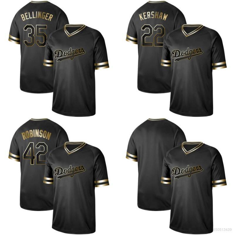 Mlb Áo Thun Thể Thao In Logo Đội Bóng Chày Robinson Kershaw Bellinger Thời Trang Unisex