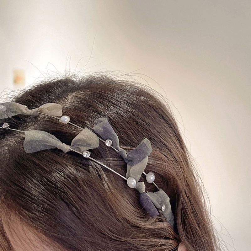 Băng Đô Cài Tóc Đính Ngọc Trai Thời Trang Cho Nữ