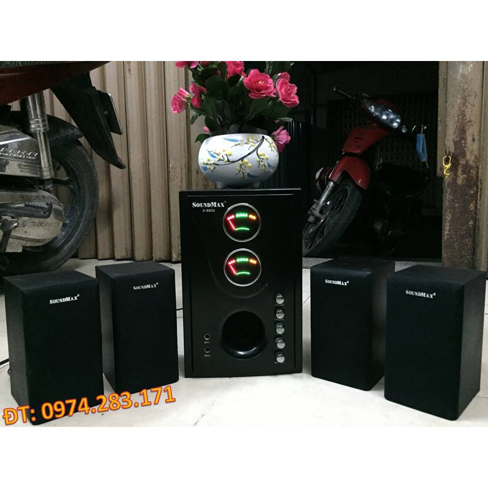 Loa vi tính SOUNDMAX cao cấp 8800 4/1 có màn hình gắn được 2 micro !!