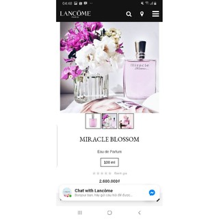 Nước hoa MICRACLE LANC OME 100ML.TEM MACY'S