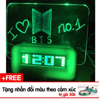 Đồng hồ dạ quang BTS BT21 có thể viết mọi thứ tùy ý