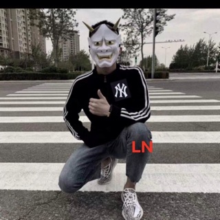 Áo khoác nỉ nam nữ 3 sọc thể thao khoá kéo cổ trụ NY