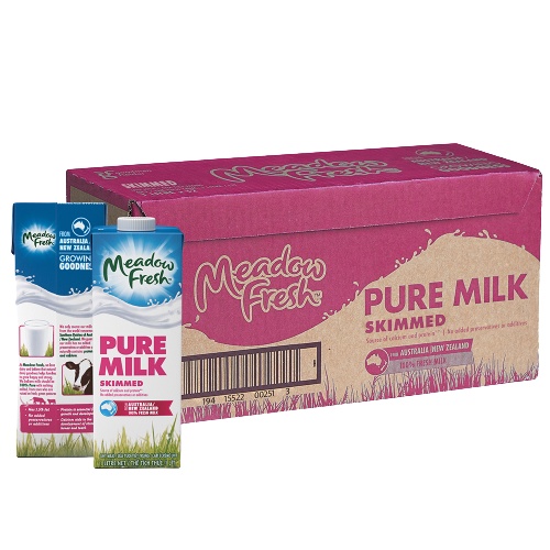 Thùng 12 hộp Sữa Meadow Fresh Sữa Tươi Tách Béo 1L - Sữa Úc Nhập Khẩu