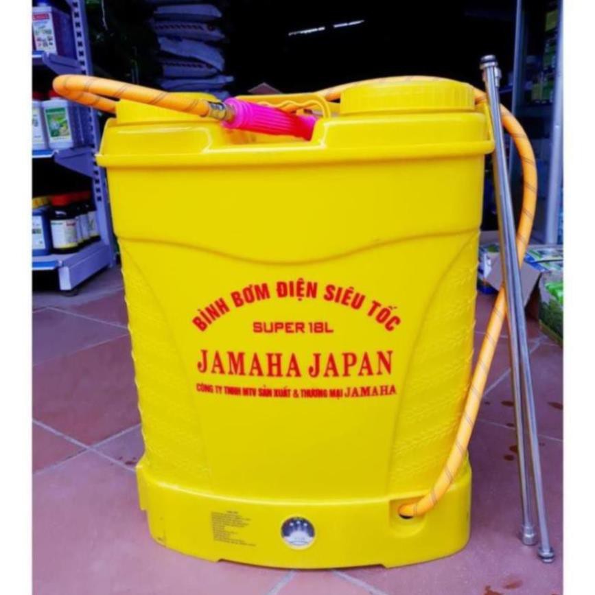 Bình phun thuốc trừ sâu Nhật Bản, Bình bơm điện siêu tốc JAMAHA JAPAN SUPER 18L, bán giá rẻ kiếm 5 sao