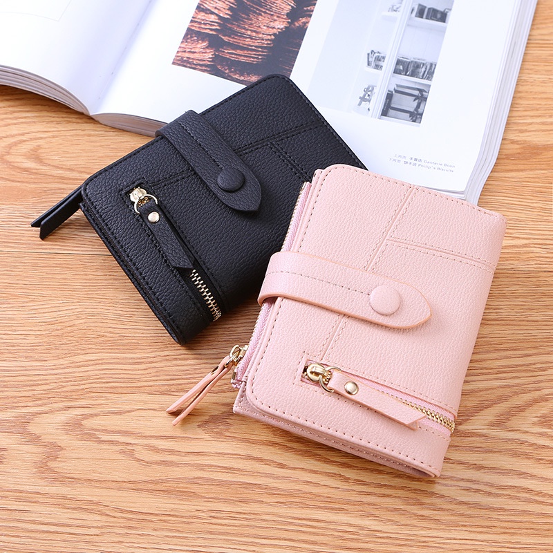 Ví Ngắn Gập Đôi Đa Năng Phong Cách Hàn Quốc 2022 Cho Nữ