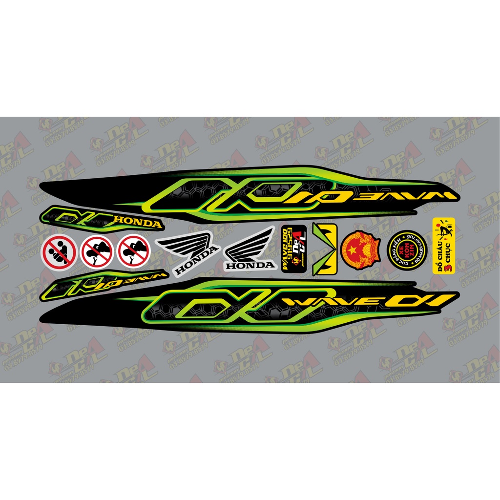 Tem rời Wave a 50 - 100 cc Đời 2006-2016 Mẫu Alpha zin 2021  919529