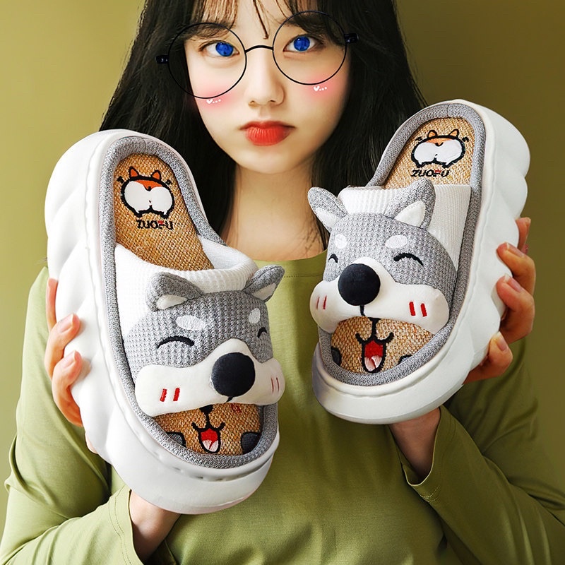 Dép lông chó shiba siêu xinh - chính hãng - cao 5cm